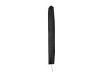 Black protective cover for a parasol or garden umbrella, with a drawstring closure.