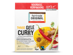 Verpakking Thaise gele curry kruidenpasta met chilipeper, gember, knoflook en steranijs.