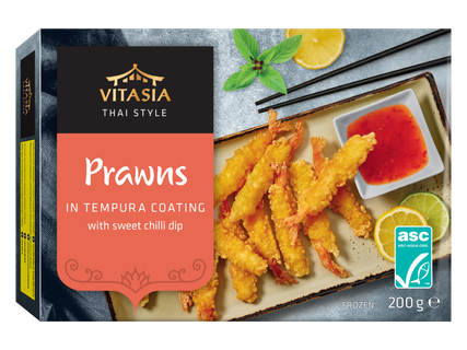 Tempura garnalen met sweet chili dip