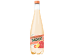 Bouteille de boisson pétillante aux fruits, saveur pamplemousse et citron.