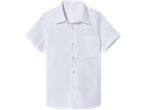 Boy's white short-sleeved shirt.