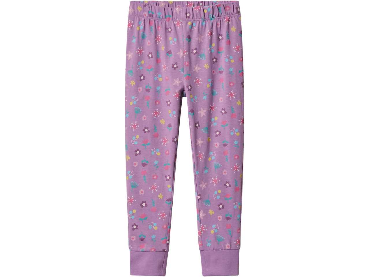 Dječje ljubičaste tajice s cvjetnim uzorkom