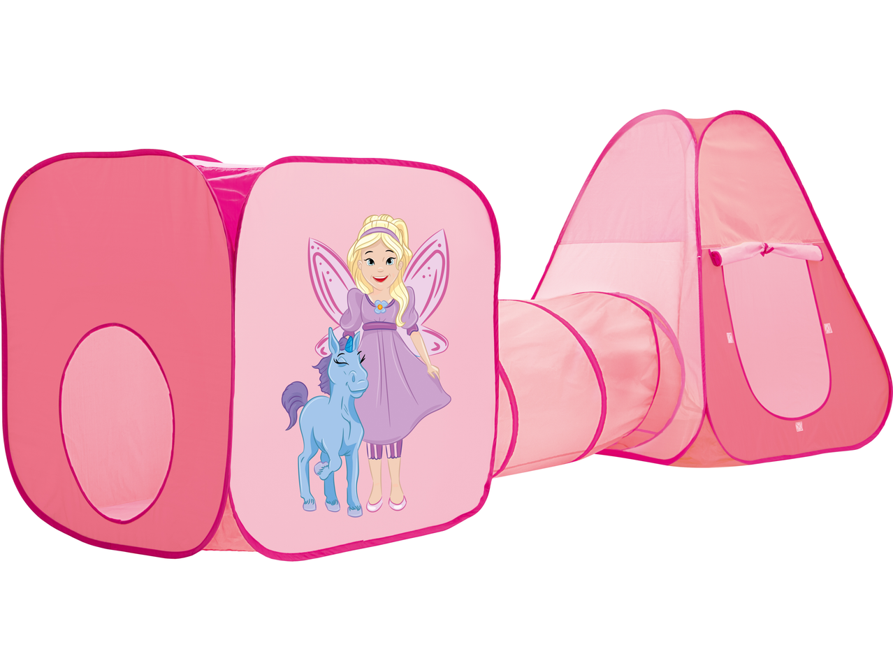 LUPILU mängutelk tunneliga, haldja ja ükssarvikuga