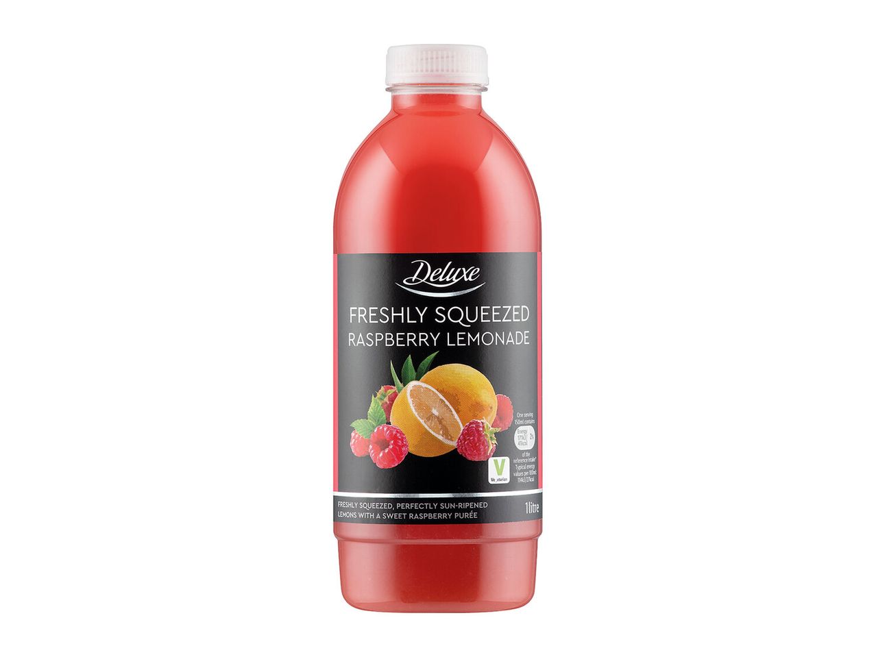 Deluxe Raspberry Lemonade: 1 litre bottle of fresh lemonade.