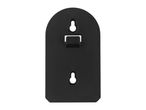 Black wall mount with keyhole slots and a central bracket for hanging items.
