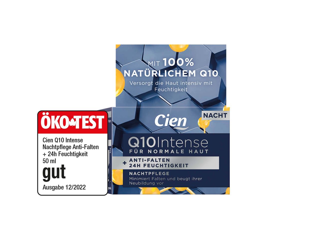 Gehe zu Vollbildansicht: Cien Q10 Intense Nachtpflege Anti-Falten + 24h Feuchtigkeit 50 ml - Bild 1