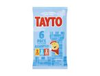 Tayto 6-pack assorted flavour potato crisps: 2 cheese & onion, 2 salt & vinegar, 2 smoky bacon.
