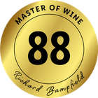 Master of Wine 88-mærkat med Richard Bampfield-signatur.
