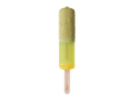 Gelatelli Sladoled na palčki premium, um picolé de duas camadas verdes.