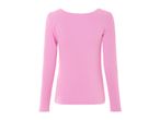Pink long-sleeved ribbed top