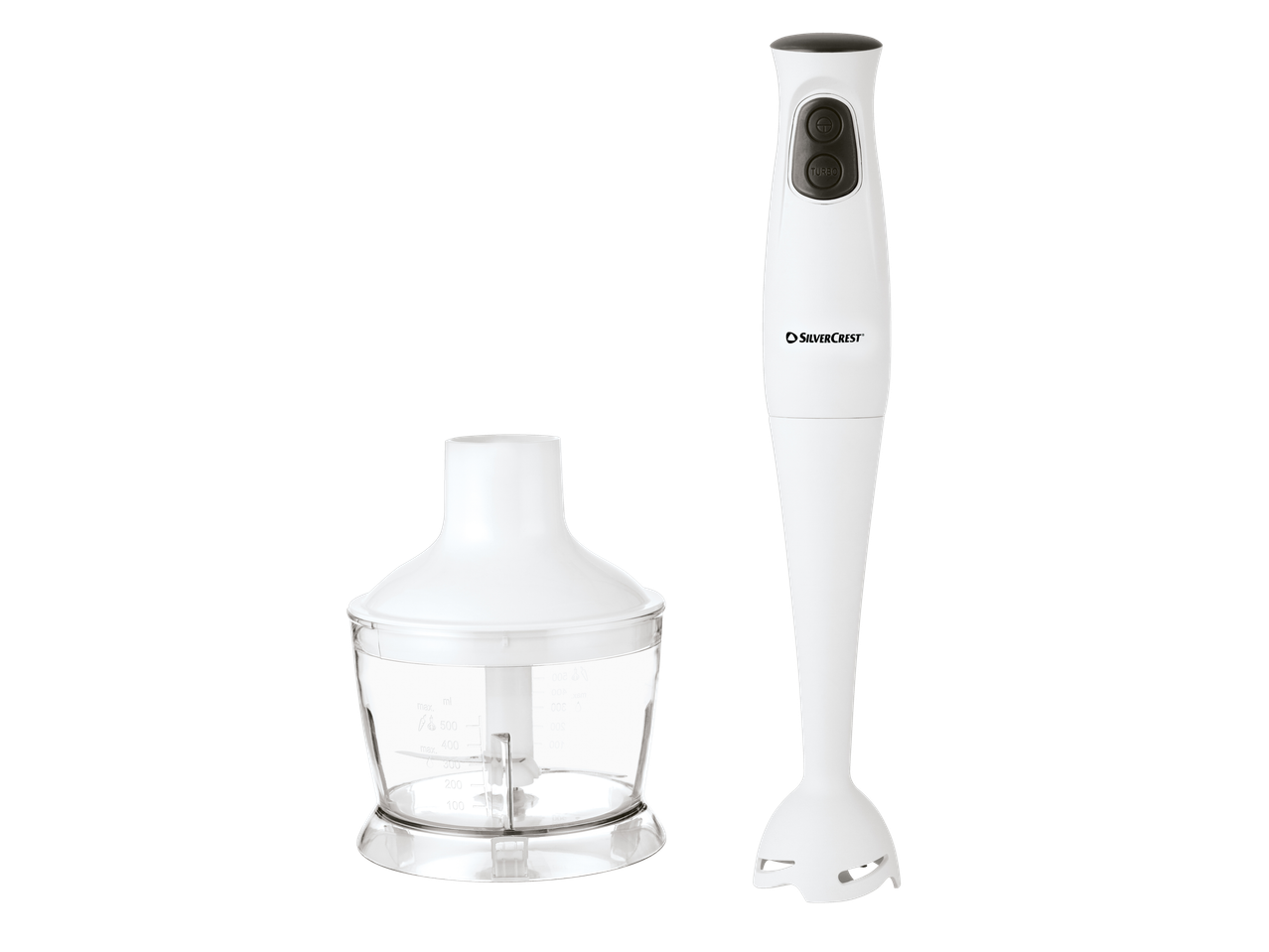 SILVERCREST® 350W Hand Blender Set with a chopper attachment.