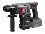Cordless rotary hammer drill with battery and depth stop