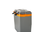 LIVARNO HOME electric cool box with orange trim and power cables