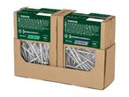 Two cardboard boxes of chipboard screws, one with 60-pack 5.0x50mm and the other with 40-pack 5.0x60mm, both including a TX25 bit.