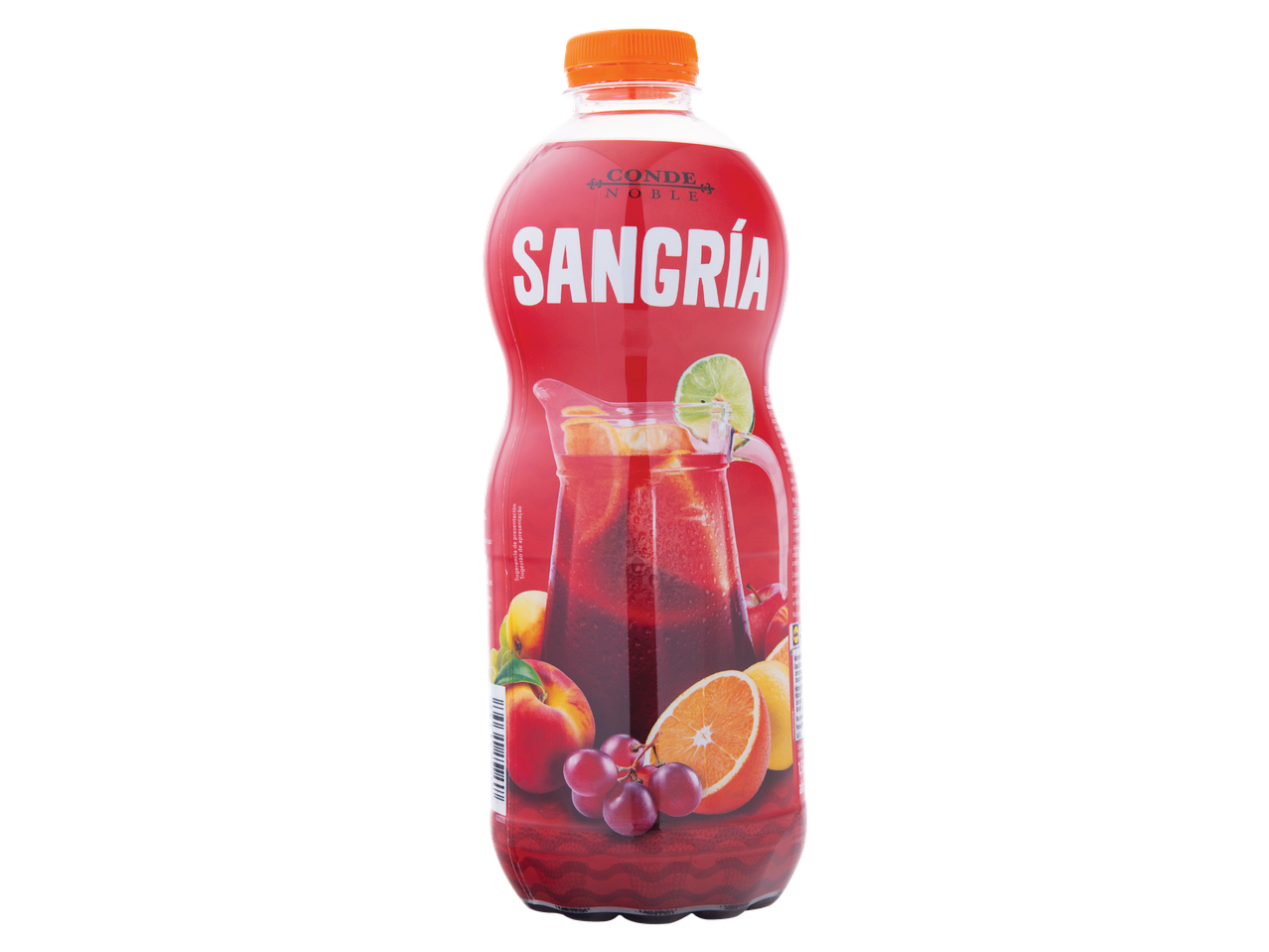 Garrafa de Sangria CONDE NOBLE com ilustração de frutas.