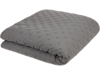 LIVARNO home gray quilted bedspread with small embroidered patterns
